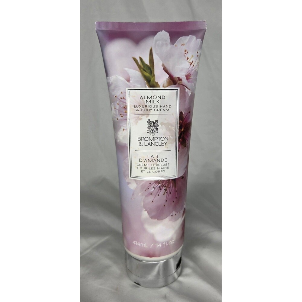 Brompton & Langley Almond Milk Luxurious Hand & Body Cream By Upper Canada 14 oz